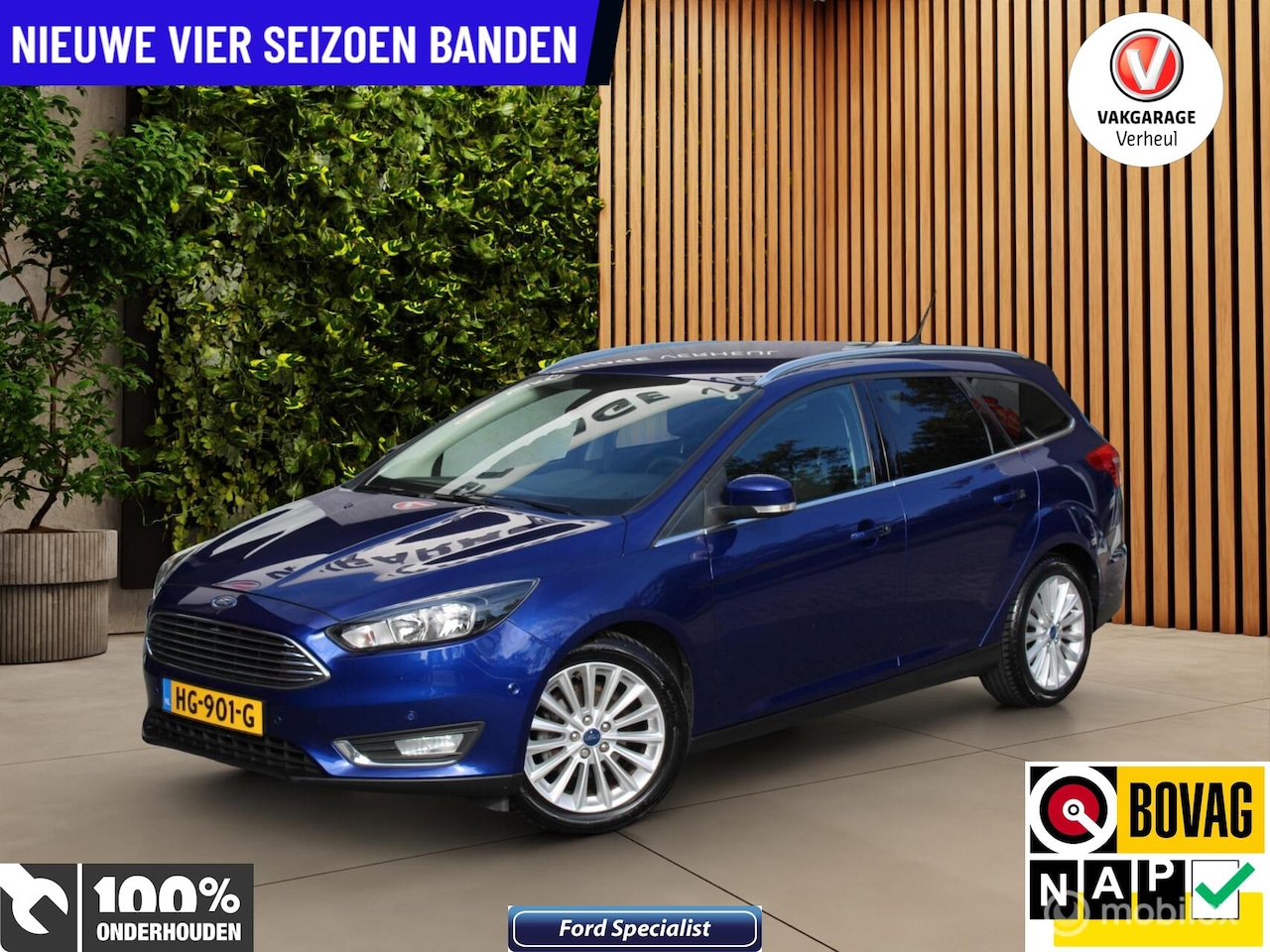 Ford Focus Wagon - 1.0 Titanium Edition|Trekhaak|Boekjes|Nap - AutoWereld.nl