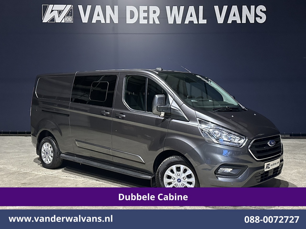 Ford Transit Custom - 2.0 TDCI 170pk L2H1 Dubbele Cabine Euro6 Airco | 6-Zits | 2x zijdeur | Apple Carplay | LED - AutoWereld.nl