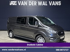 Ford Transit Custom - 2.0 TDCI 170pk L2H1 Dubbele Cabine Euro6 Airco | 6-Zits | 2x zijdeur | Apple Carplay | LED