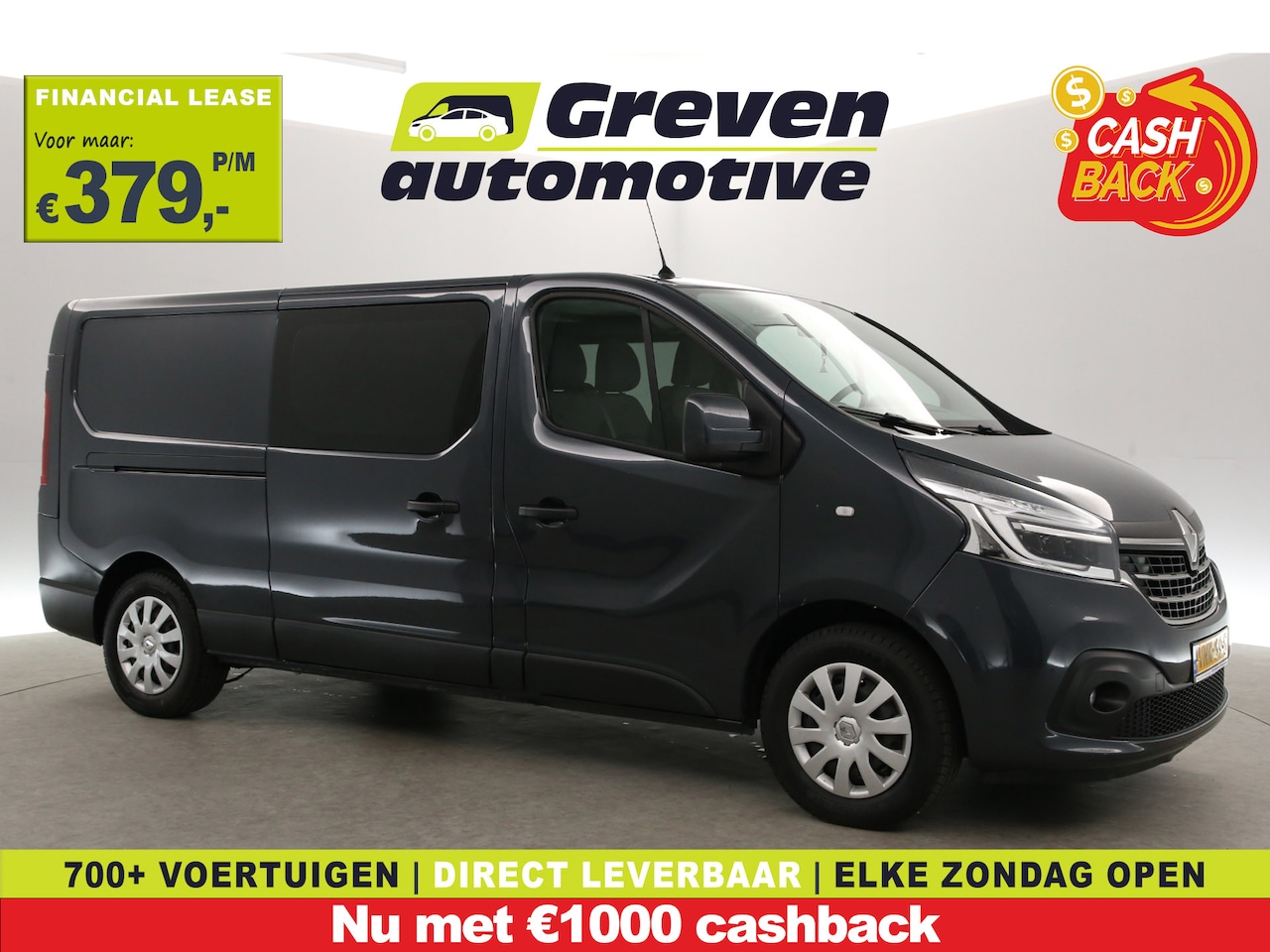 Renault Trafic - 2.0 dCi T29 145PK L2H1 | DC | 6-Zits | Automaat | Airco | Trekh. | Cruise | Parkeersens. - AutoWereld.nl