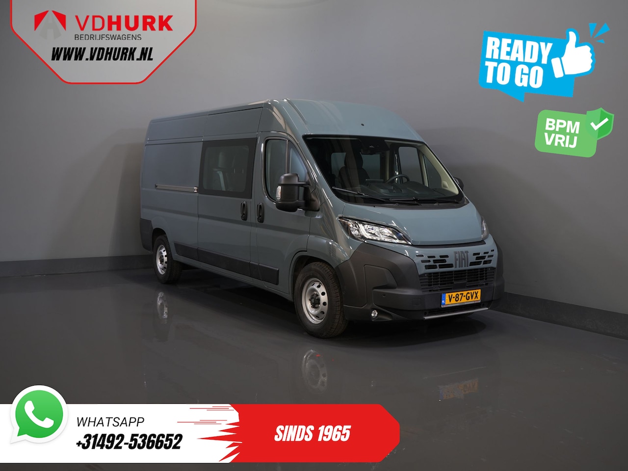 Mercedes-Benz Sprinter - (Fiat Ducato) 2.2 MJ 180 pk Aut. L3H2 DC Dubbel Cabine BPM VRIJ! 6 Pers./ 2x Schuifdeur/ C - AutoWereld.nl