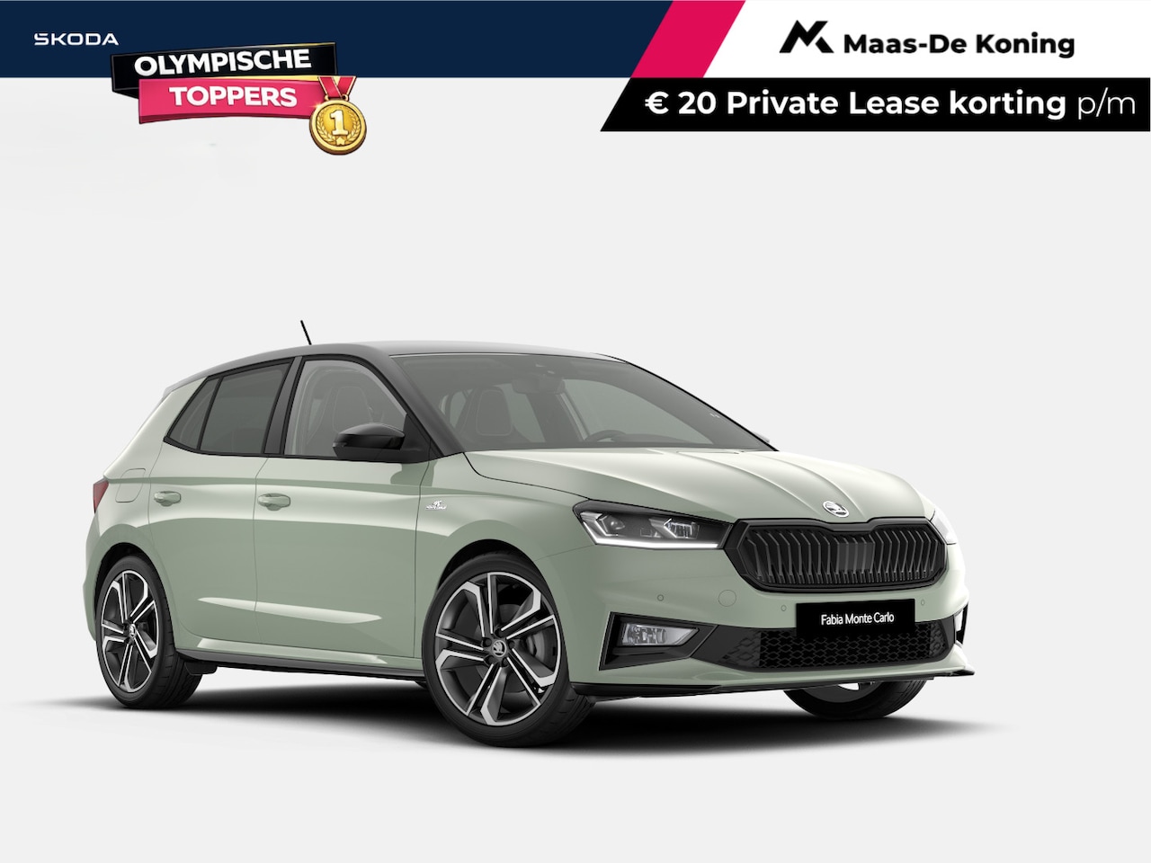 Skoda Fabia - Monte Carlo 1.0 TSI 85 kW / 115 PK Hatchback 7 ver | Licht en Zicht Plus | 18' Libra velge - AutoWereld.nl