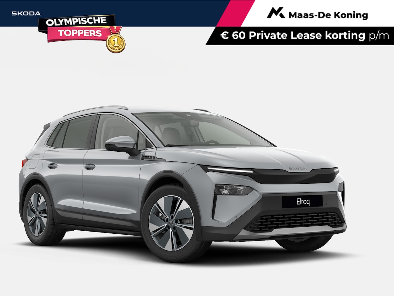 Skoda Elroq - Business Edition Elektromotor 210 kW / 286 PK SUV Smokey Diamond | Trekhaak | 3000,- inrui - AutoWereld.nl