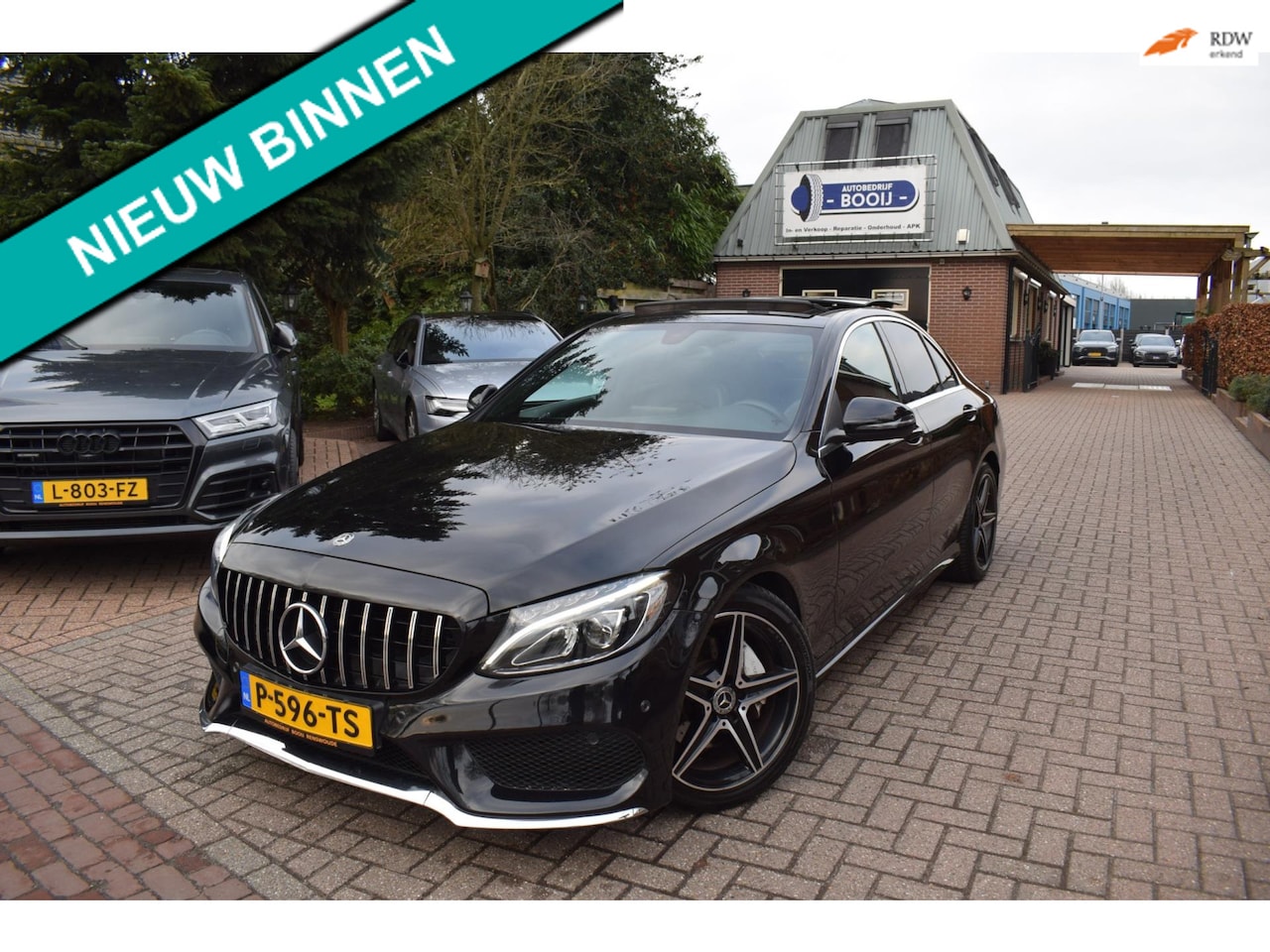 Mercedes-Benz C-klasse - 180 Sport Edition AMG-LINE AUTOM/PANODAK/CRUISE/LEDER/MATRIX LED/NAVI/CAMERA/PDC V+A/STOEL - AutoWereld.nl