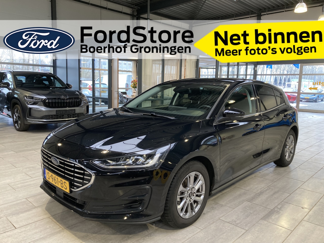Ford Focus - EcoBoost Hybrid 125 pk Titanium | Groot scherm I Sync 4 I Climate I Navi I Cruise | Apple - AutoWereld.nl