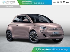 Fiat 500e - Cabrio La Prima 42 kWh | 17% Bijtelling | Clima | Cruise | Leder | 17" | Priv Glass | Wint