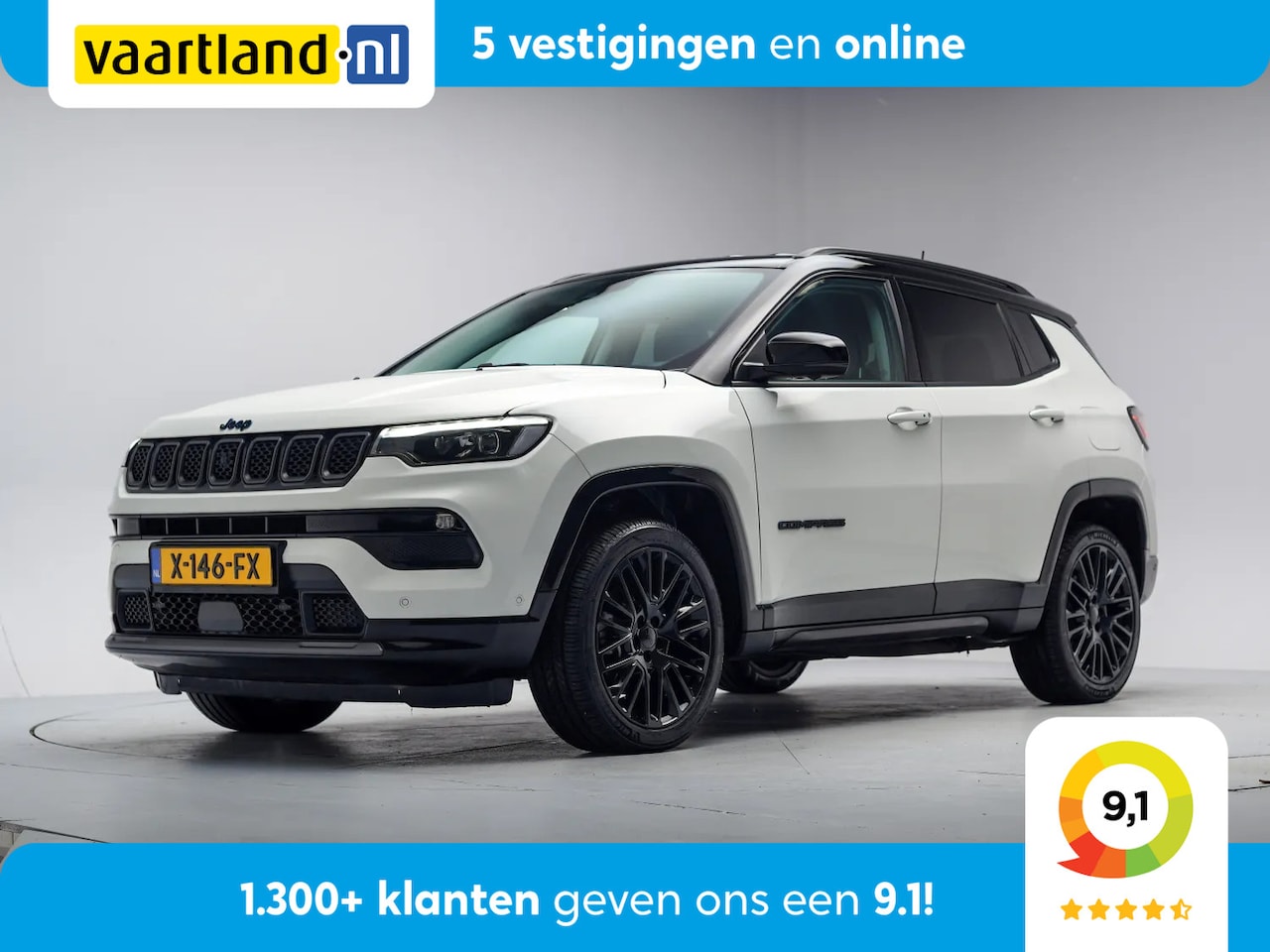 Jeep Compass - 4xe 240 Plug-in Hybrid Electric S [ LED Navi Leder 360°cam ] - AutoWereld.nl