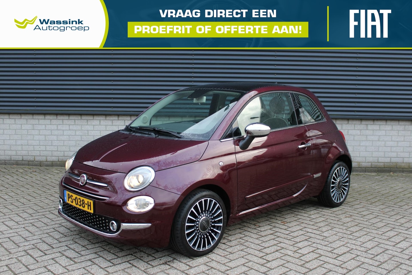 Fiat 500 - Turbo 80pk Automaat Lounge I Navigatie I Open Dak - AutoWereld.nl