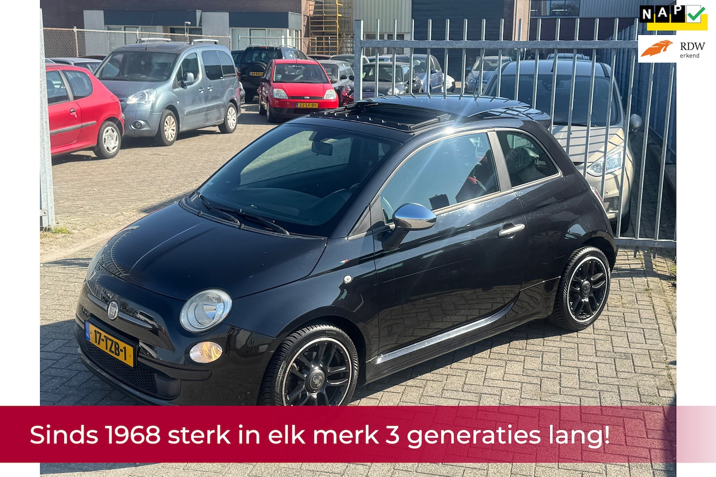 Fiat 500 Abarth - 0.9 TwinAir Plus NL AUTO NAP! Pano schuif l Leder l Abarth pakket l MTF-stuur l Airco! Dea - AutoWereld.nl