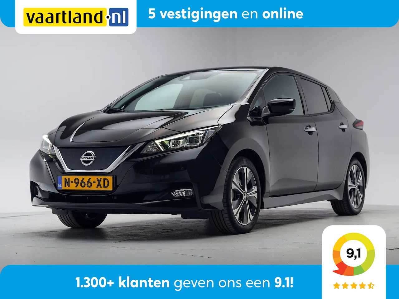 Nissan LEAF - Tekna 40 kWh [ Navi Leder Adapt.cruise Stoel verwarming Navi Carplay/Android ] - AutoWereld.nl