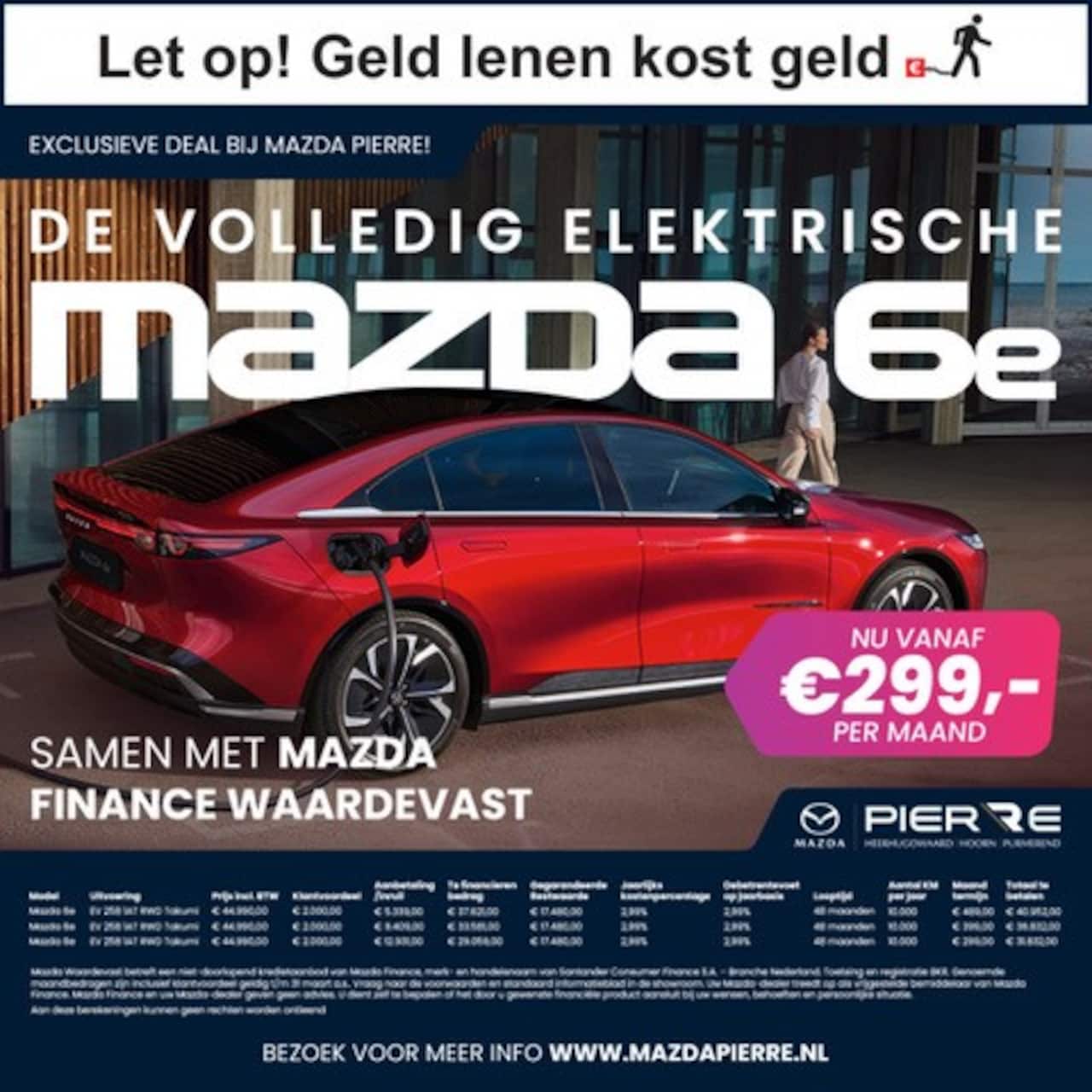 Mazda 6e - NU VOOR € 299,- PER MAAND! * TAKUMI 68.8 kWh NAVIGATIE | PANORAMA DAK | 19 INCH LMV | ROND - AutoWereld.nl