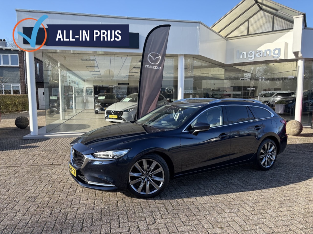 Mazda 6 Sportbreak - 2.0 S.A.-G Luxury black leather - AutoWereld.nl