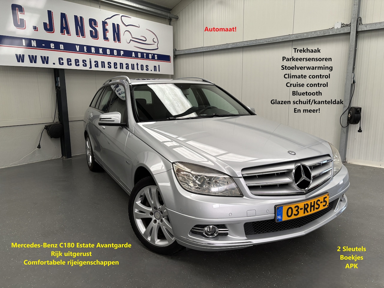 Mercedes-Benz C-klasse Estate - 180 CGI BlueEFFICIENCY Business Class Avantgarde Automaat! Keurige auto! | Bluetooth | Cru - AutoWereld.nl