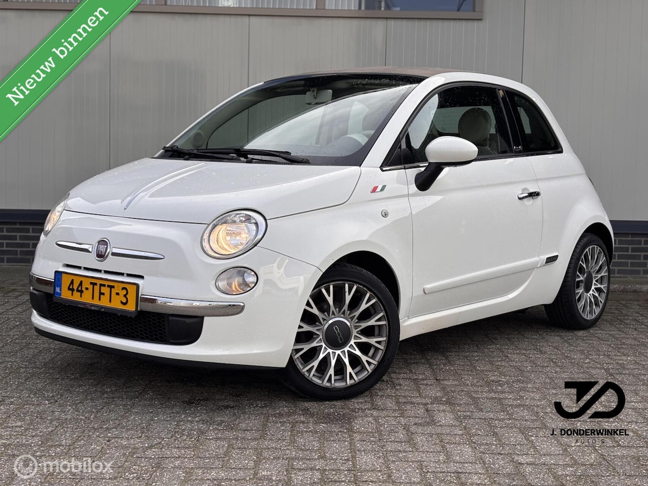 Fiat 500 C - 0.9 Cabrio Nieuwe APK Leder Parkeersensoren Airco - AutoWereld.nl