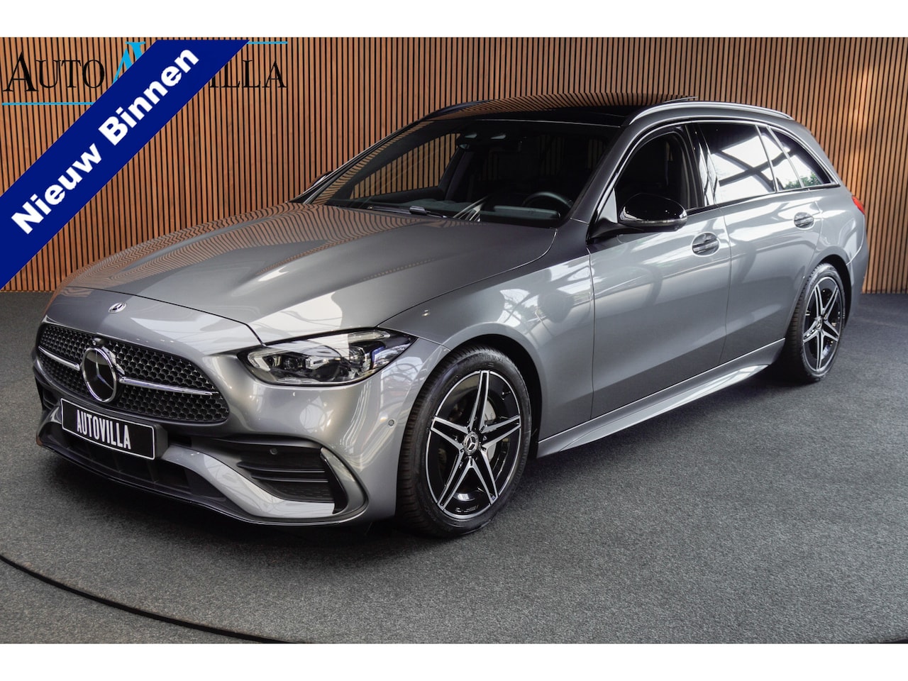 Mercedes-Benz C-klasse Estate - 180 AMG Line Panodak Leer 360° Memory Distronic+ Matrix Laser Navi LED Nightpack PTS Ambie - AutoWereld.nl