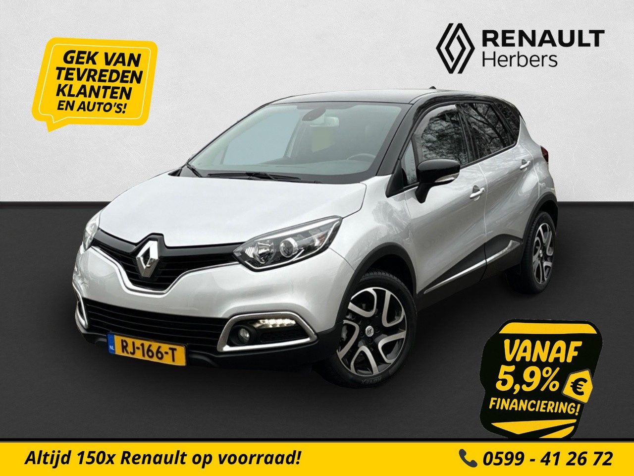 Renault Captur - 1.2 TCe Dynamique TREKHAAK / PDC / CLIMATE / NAVI / HALFLEER - AutoWereld.nl