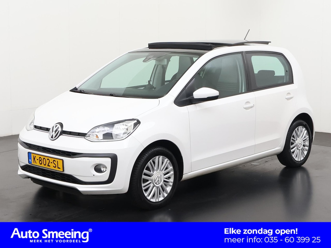 Volkswagen Up! - 1.0 BMT Automaat | Schuifdak | Stoelverwarming | Parkeersensor | 12 mnd Garantie | - AutoWereld.nl