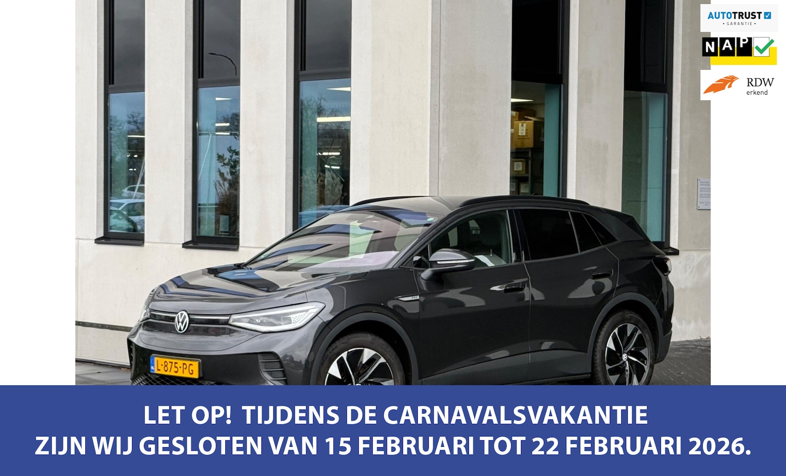 Volkswagen ID.4 - Business 77 kWh, achteruitrijcamera, stoel-stuurverwarming, matrix led, , SOH 92 %, 1 e ei - AutoWereld.nl