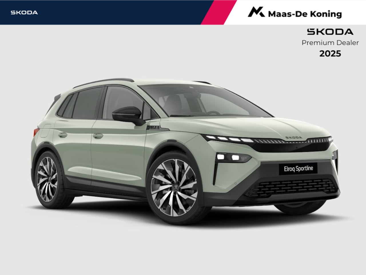 Skoda Elroq - Sportline Elektromotor 210 kW / 286 PK SUV Elektri sch | Timiano Green | Trekhaak | Light - AutoWereld.nl