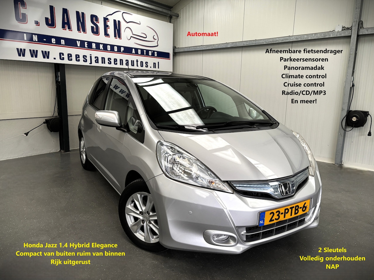 Honda Jazz - 1.4 Hybrid Elegance Nette auto! | Cruise control | ECO-mode | Electronic climate controle - AutoWereld.nl