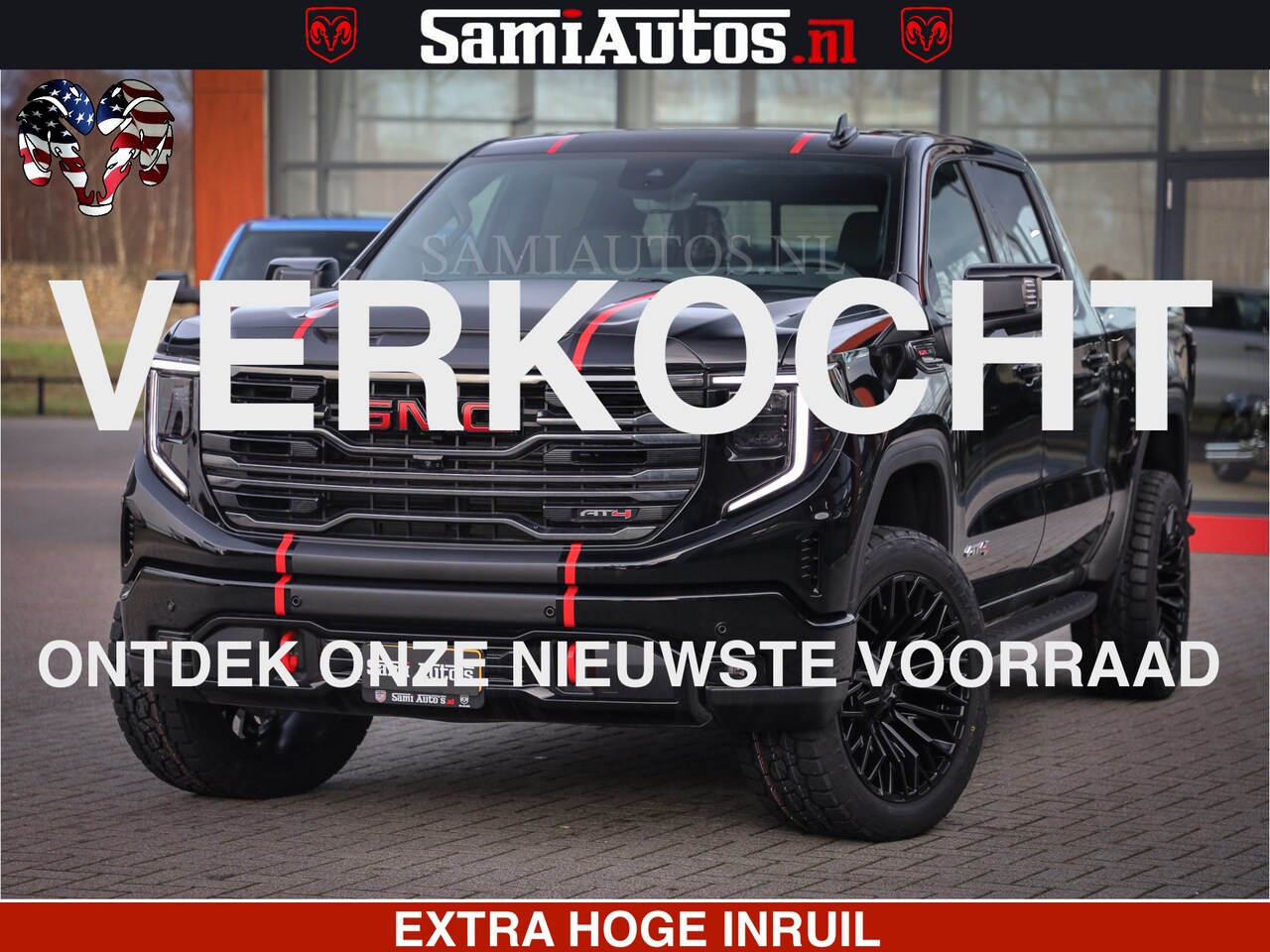 GMC Sierra - AT4 6.2 V8 4X4 | VIRTUAL COCKPIT | LPG | HUD | BOM VOL | DC | RAM DEALER NEDERLAND | Dubbe - AutoWereld.nl