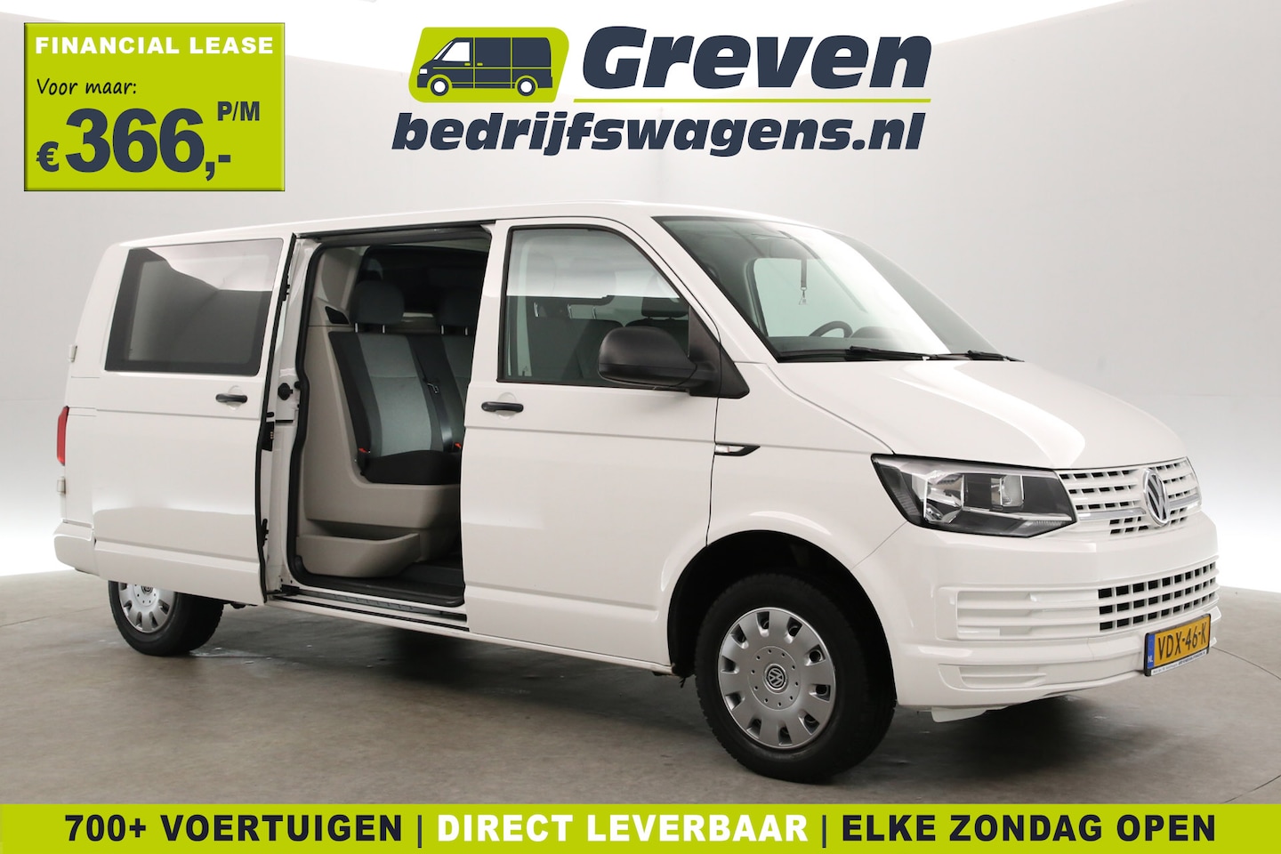 Volkswagen Transporter - 2.0 TDI L2H1 | 150PK | DC | 6-Zits | Airco | Cruise | Carplay | Navigatie - AutoWereld.nl