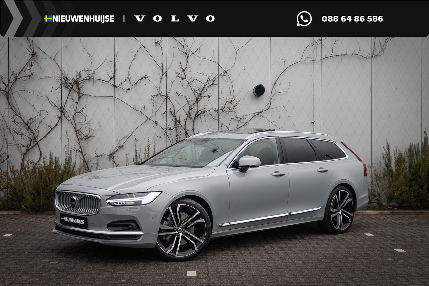 Volvo V90 - B4 Diesel Ultimate Bright | Full Options | Luchtvering | Bowers & Wilkins Audio | Trekhaak - AutoWereld.nl