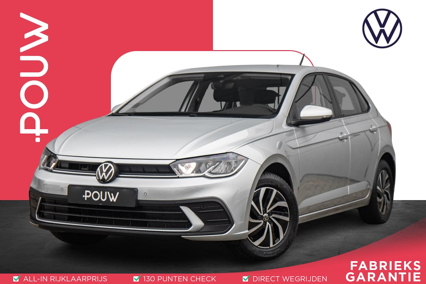 Volkswagen Polo - 1.0 TSI 95pk Life | Allseason Banden | Parkeersensoren | Airco | Apple Carplay/Android Aut - AutoWereld.nl