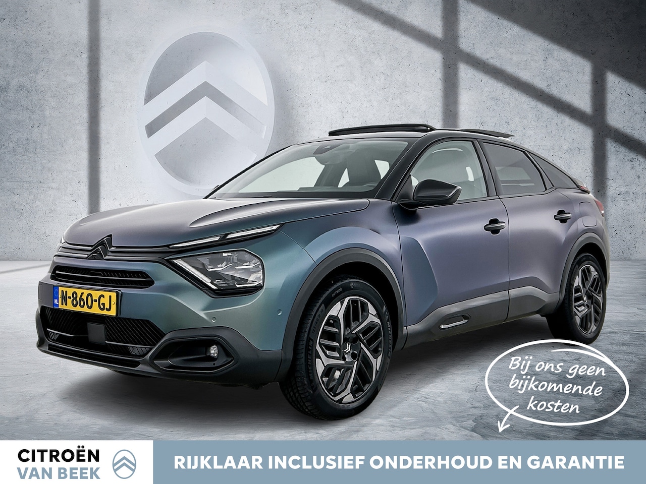 Citroën C4 - 155 pk Automaat Shine | Lederen bekleding | Panoramisch schuif-kanteldak| Uniek gewrapt | - AutoWereld.nl