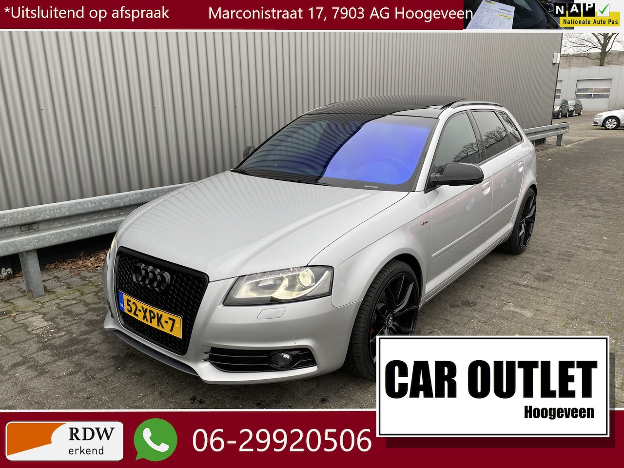 Audi A3 Sportback - 1.4 TFSI Ambition Pro Line S AUTOMAAT, Leer, Pano, Clima, Multimedia, CC, PDC, 19"LM, nw. - AutoWereld.nl