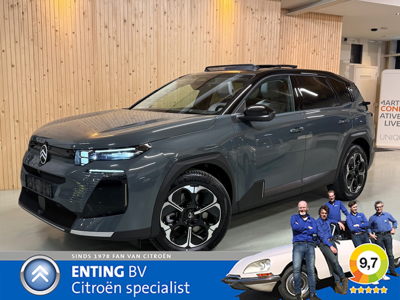 Citroën C5 Aircross - 1.6 Plug-In Hybrid 195 MAX SCHUIFDAK HYPE GREY WINTERPAKKET TREKGEW 1550KG - AutoWereld.nl