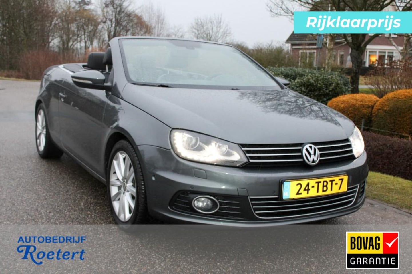 Volkswagen Eos - 1.4 TSI 160pk Highline cabrio ECC/cruise/leer/17 inch lm velgen - AutoWereld.nl
