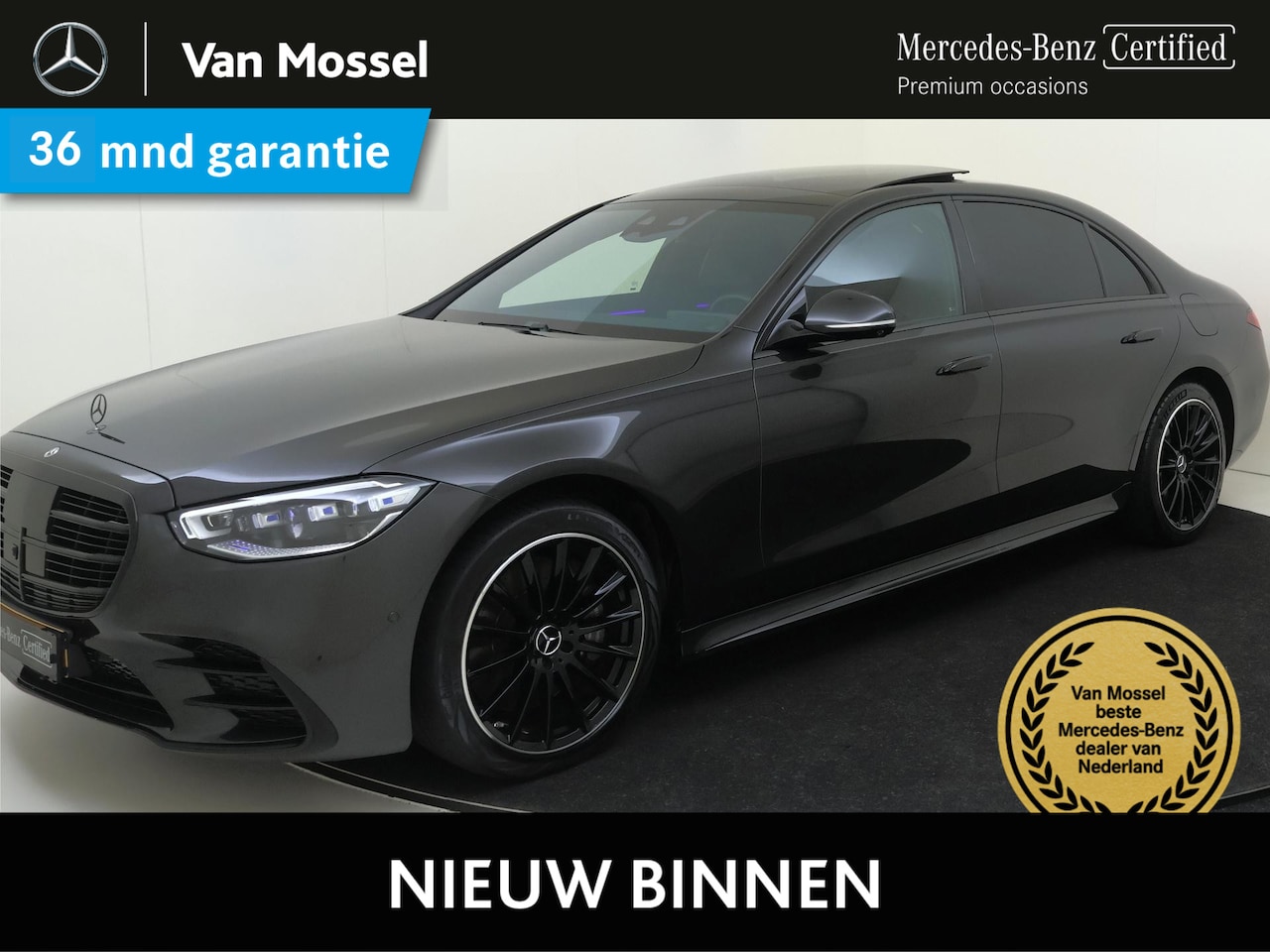 Mercedes-Benz S-klasse - 450 e Lang AMG Line / Premium/ Panoramadak/ Burmester 3D/ 20 inch/ Tablet achter/ El stoel - AutoWereld.nl