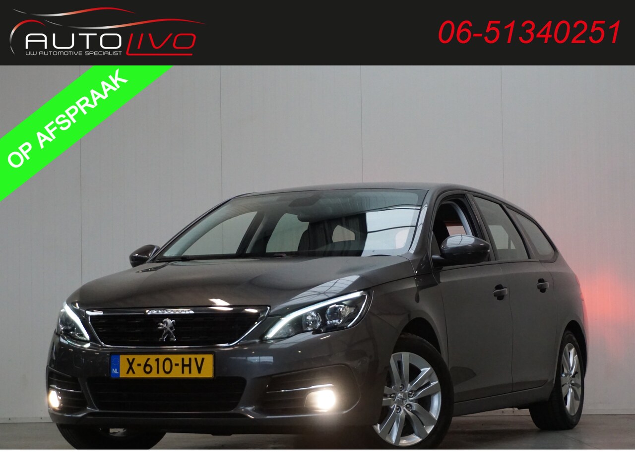 Peugeot 308 SW - 1.2 PureTech Active AUTOMAAT! 130 PK! NAV APPLE CLIMA CRUISE PDC TREKHAAK etc. - AutoWereld.nl