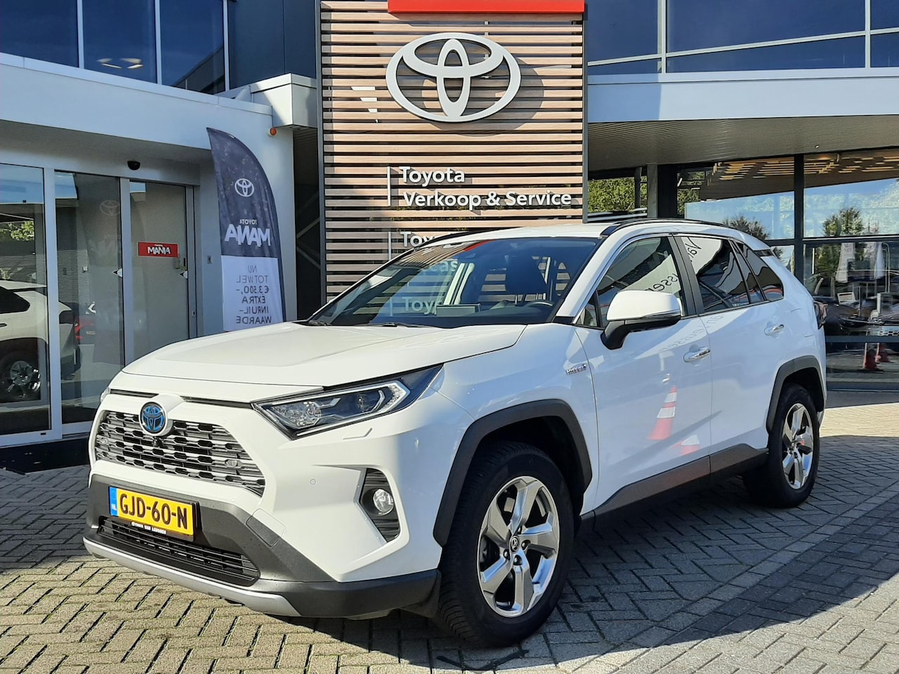 Toyota RAV4 - 2.5 HYBRID AWD EXECUTIVE TREKHAAK 360°CAMERA JBL-AUDIO BLIND-SPOT STOEL/STUURVERW STOELKOE - AutoWereld.nl