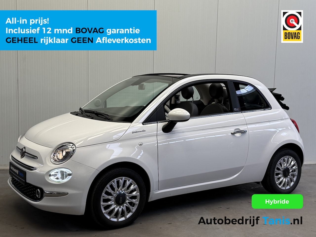 Fiat 500 C - 1.0 Hybrid Dolcevita AIRCO/ECC-SPORT INT-LEDER-NAVI by CARPLAY-PDC-CRUISE CONTROL - AutoWereld.nl