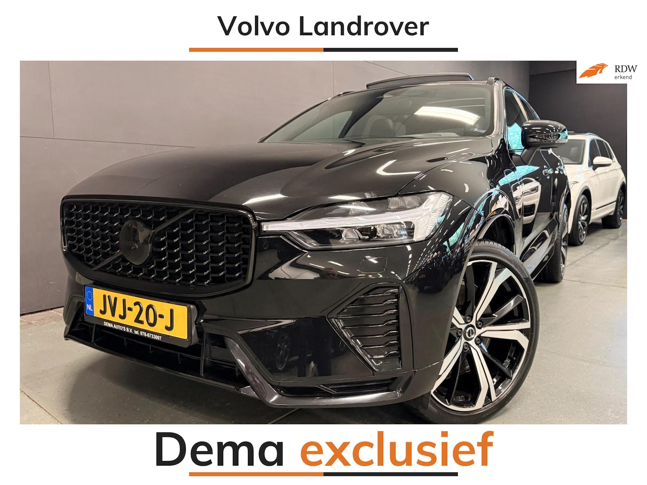 Volvo XC60 - 2.0 T8 R-DESIGN AWD 455PK Black Edition PANO/H-KARDON/DAB/CARPLAY/LEDER/M-STOELEN/// - AutoWereld.nl