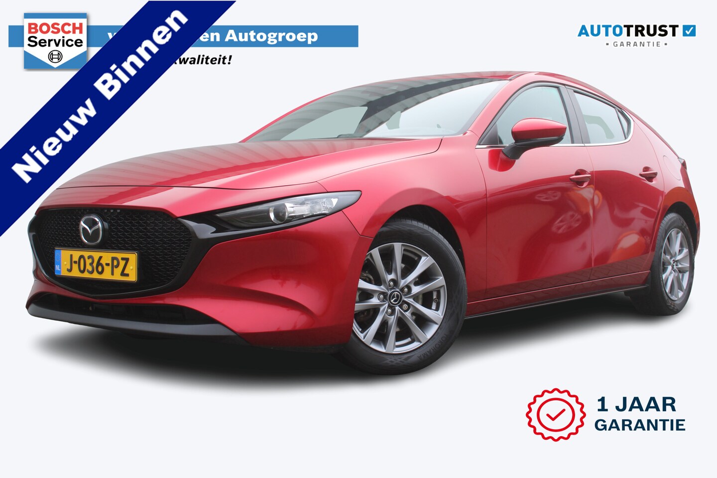 Mazda 3 - 2.0 e-SkyActiv-X M Hybrid 180 | Incl. 12 maanden garantie | Adaptieve cruise control | Air - AutoWereld.nl