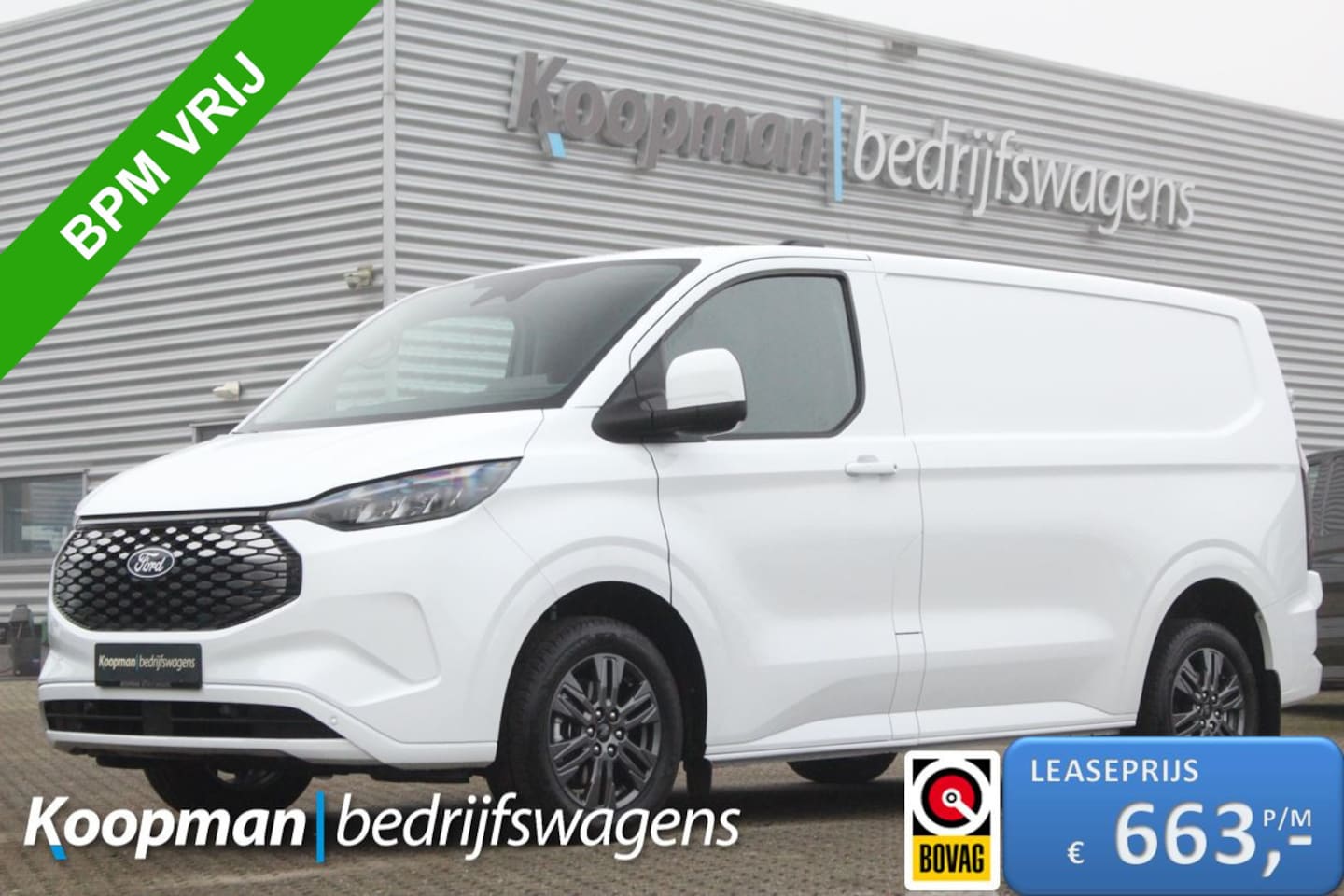 Ford Transit Custom - E-Transit 320 L1H1 Limited | 65kWh | 160kW/218pk | Trekhaak 2300kg | Pro Power | Camera | - AutoWereld.nl