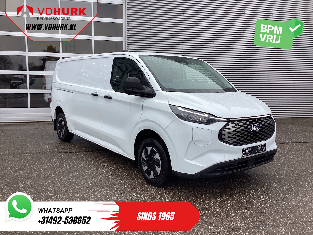 Ford Transit Custom - E-Transit 65 kWh L2 330 km WLTP LED/ Standkachel/ Snellader/ 2.3t Trekverm./ Carplay/ Clim - AutoWereld.nl
