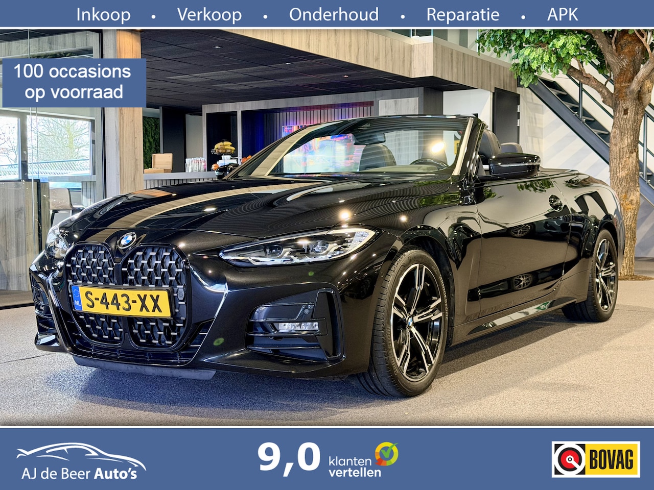 BMW 4-serie Cabrio - 420i High Executive H/K | Camera |Stoel/stuur/nek verwarming | Carplay | Navigatie - AutoWereld.nl