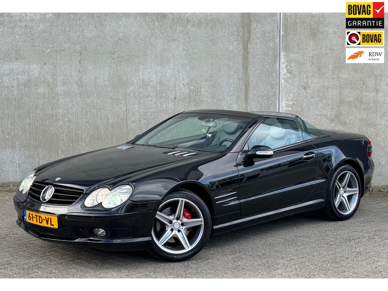 Mercedes-Benz SL-klasse Cabrio - 500 SL500 5.0 V8 AMG 306pk AUT Zwart - AutoWereld.nl