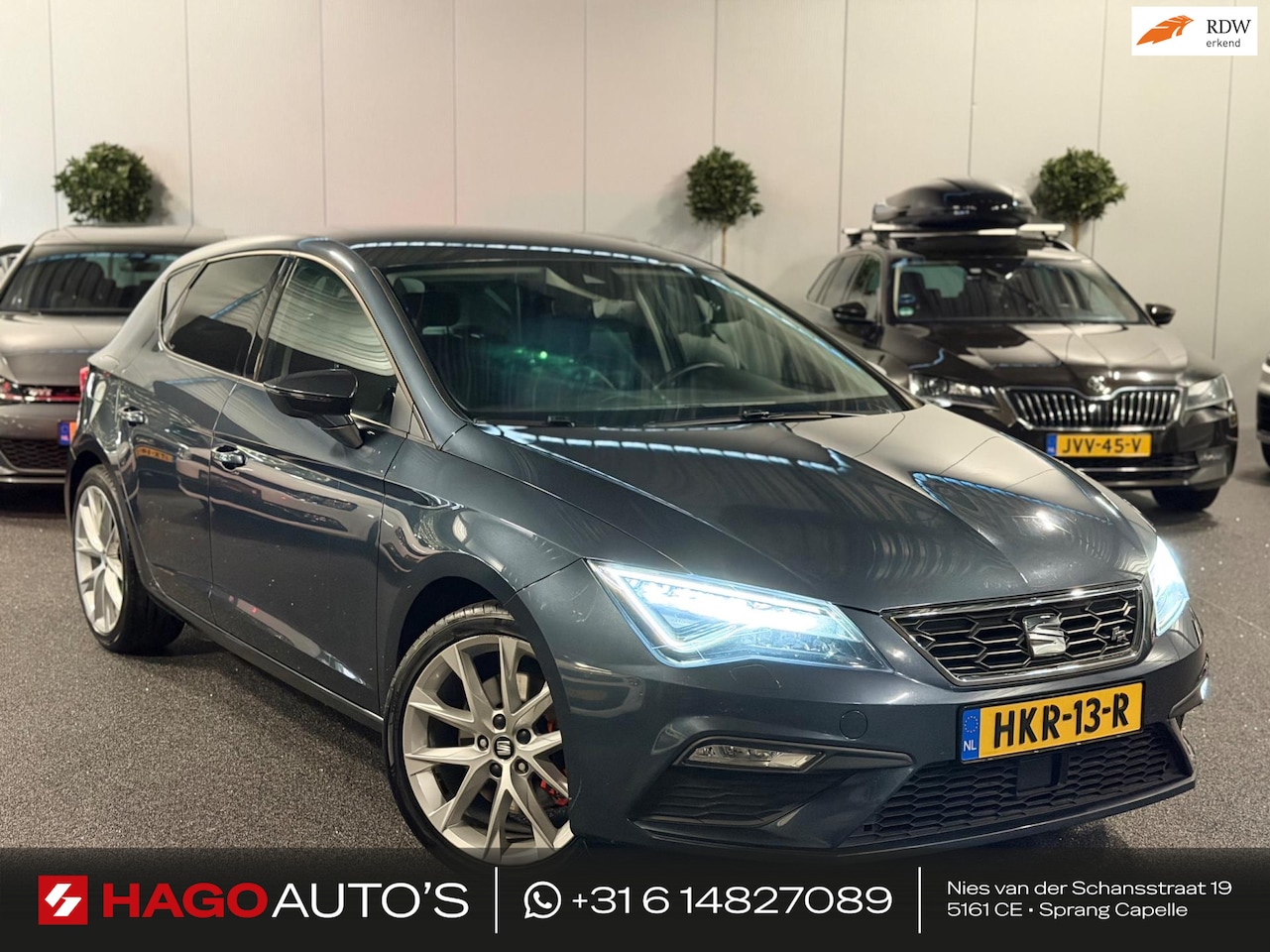 SEAT Leon ST - 2.0 TSI FR 190-PK/VIRTUAL/LED/CARPLAY/SFEERV/HALF-LEDER/DCC/PDC/ACC/FRONT-ASSIST/LANE-ASSI - AutoWereld.nl