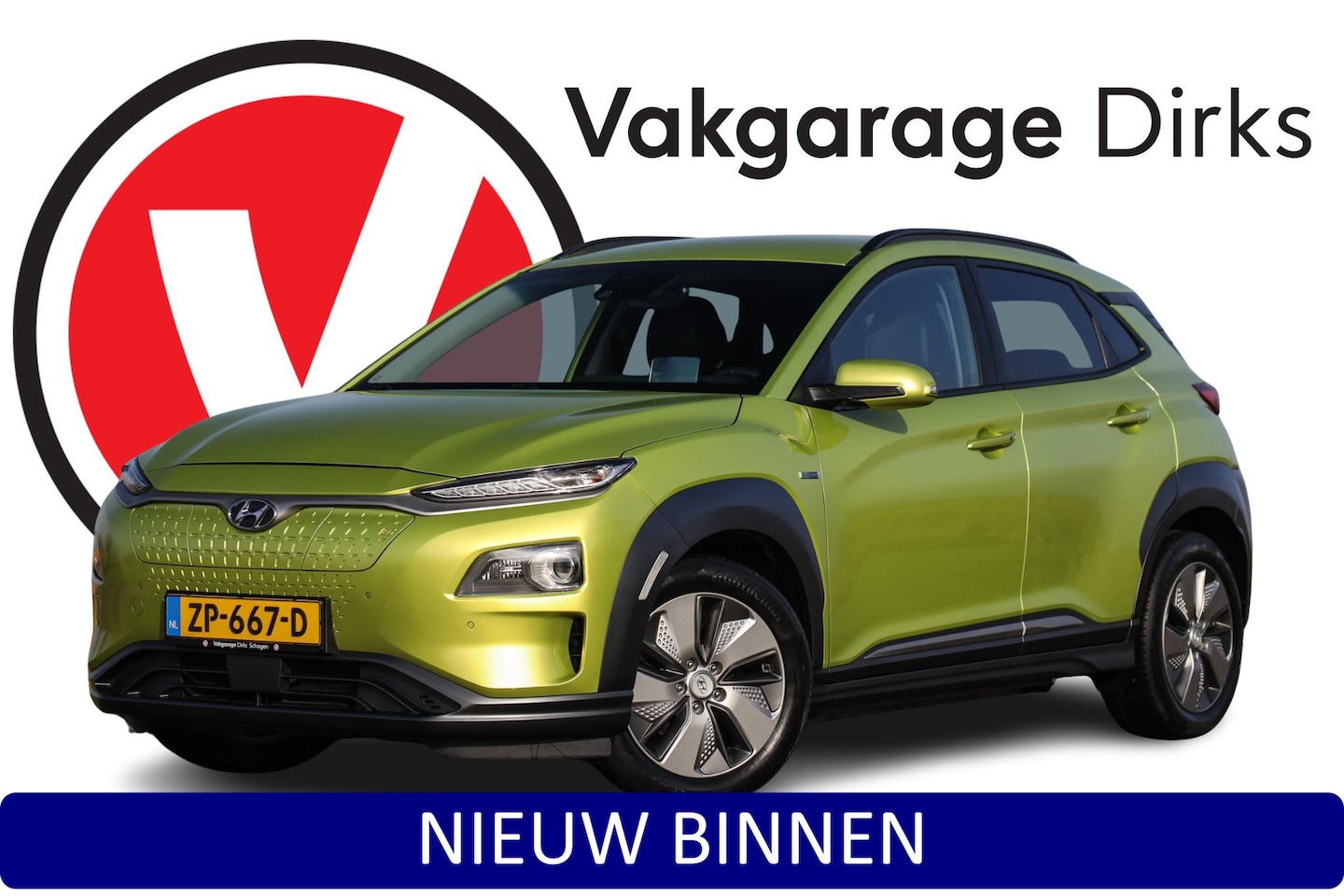 Hyundai Kona Electric - EV Premium 64 kWh ✅ Leder ✅ ACC ✅ LED - AutoWereld.nl