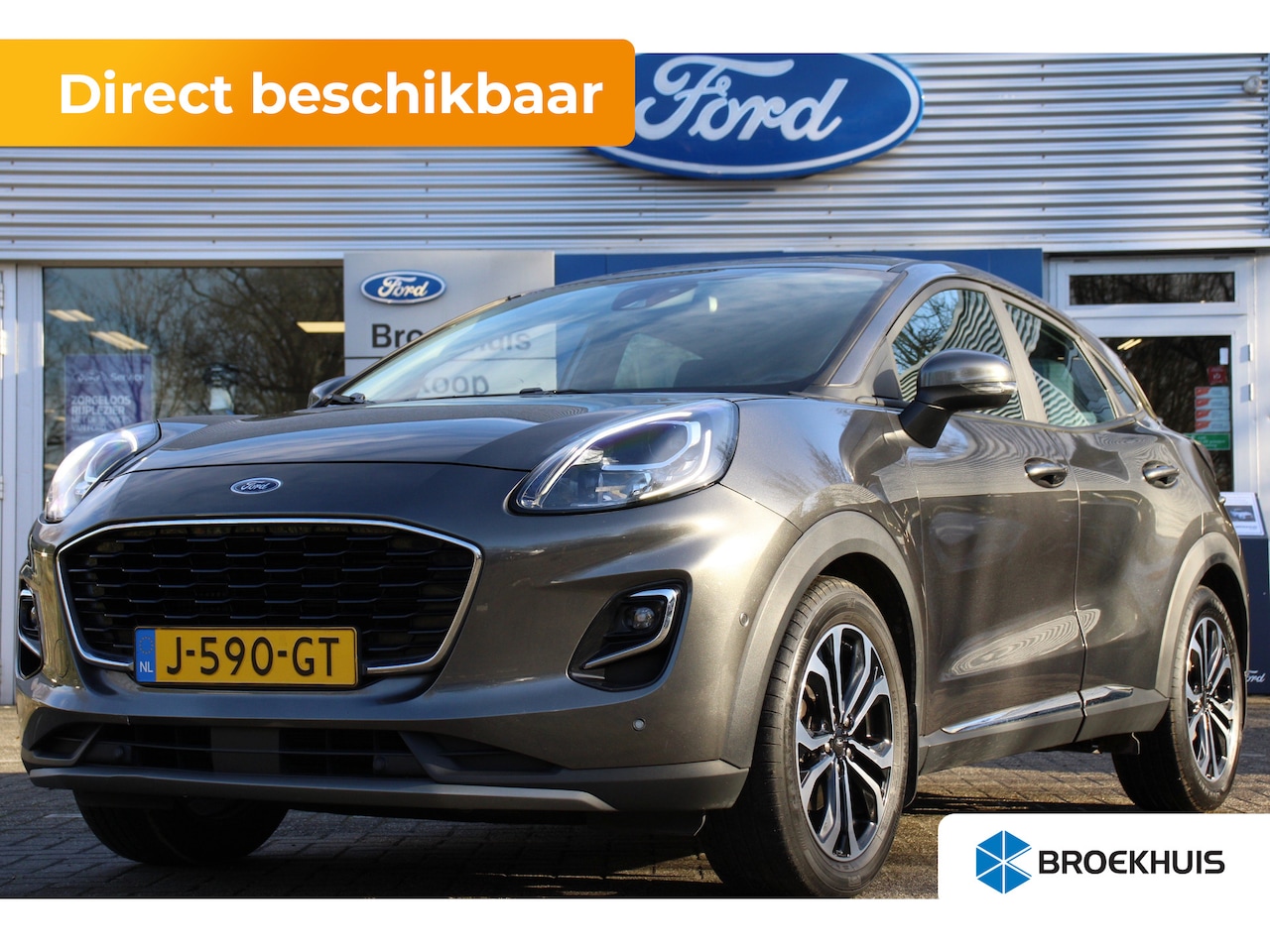 Ford Puma - 1.0 EB TITANIUM | DEALER OH! | WINTERPACK | AFNEEMBARE TREKHAAK  PARKSEN. V + A | ADAPTIVE - AutoWereld.nl
