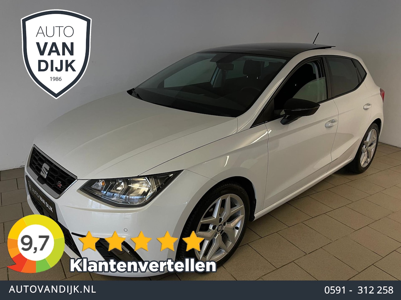 SEAT Ibiza - 1.0 TSI FR Business Intense PANO ECC 18 inch Velgen - AutoWereld.nl