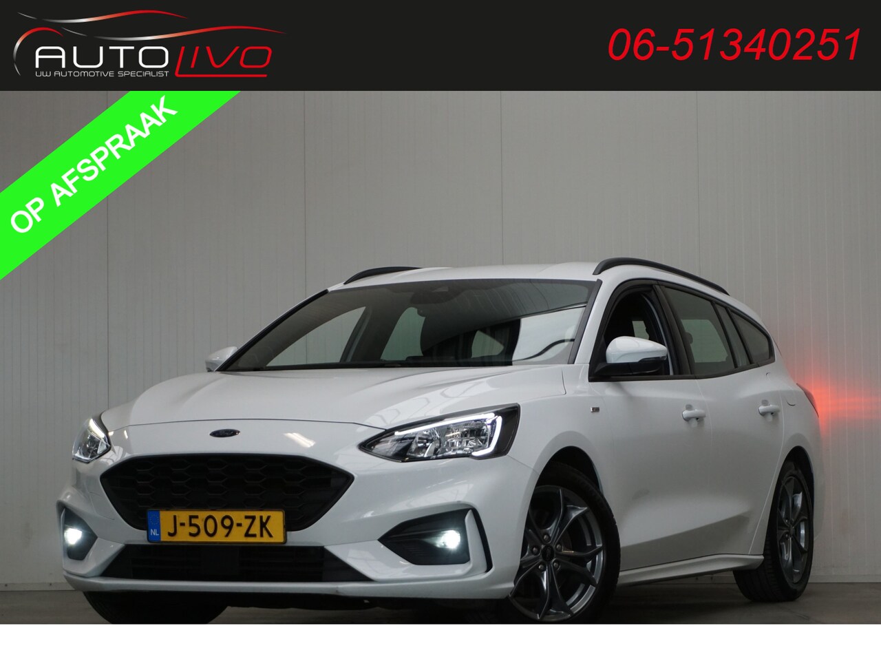 Ford Focus Wagon - 1.0 EcoBoost Hybrid ST Line Business NAVI APPLE CLIMA PDC CRUISE TREKHAAK etc. - AutoWereld.nl