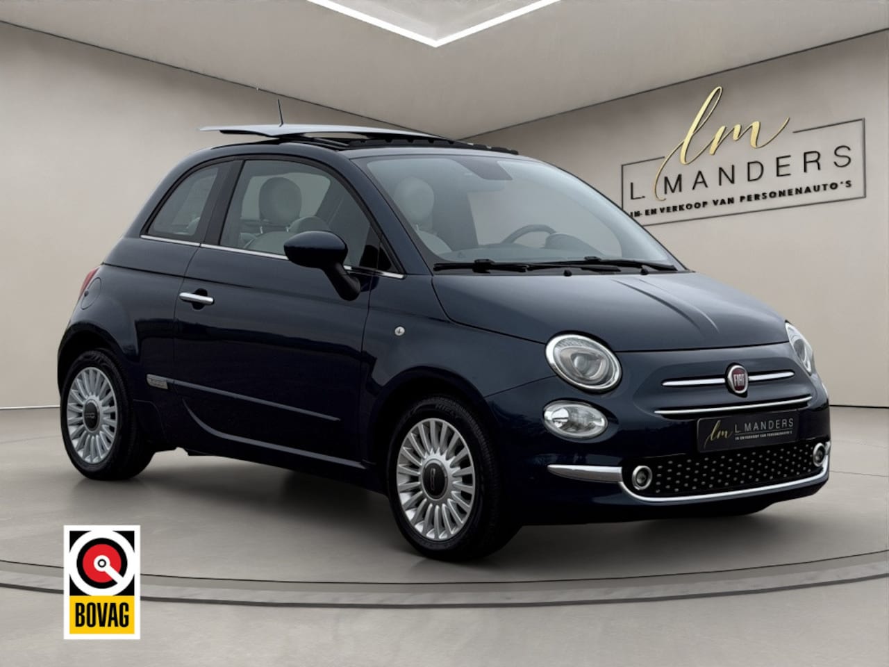 Fiat 500 - 1.2 Lounge 2019 BLAUW | Schuifdak | Apple CarPlay - AutoWereld.nl