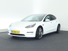Tesla Model 3 - Long Range AWD 351pk 75 kWh 94% SOH Wit interieur 20" velgen Privacy-Glass Carbon Achtersp