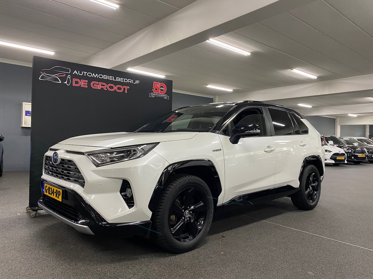 Toyota RAV4 - 2.5 Hybrid Bi-Tone/ Automaat/ Achteruitrijcamera/ Pano/ Trekhaak/ Apple carplay/Lederen be - AutoWereld.nl